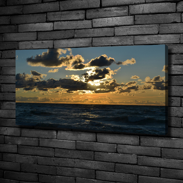 Cuadro canvas con impresión uv duradera horizontal Puesta de sol sobre el mar