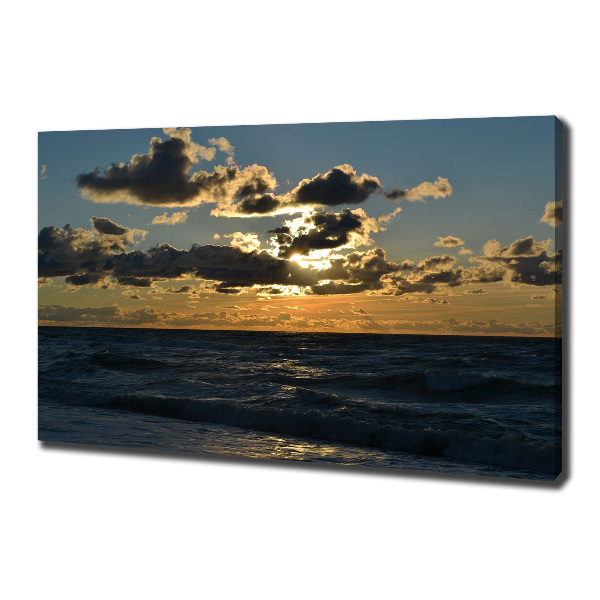 Cuadro canvas con impresión uv duradera horizontal Puesta de sol sobre el mar