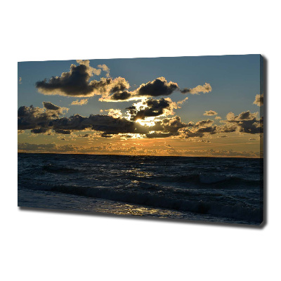 Cuadro canvas con impresión uv duradera horizontal Puesta de sol sobre el mar