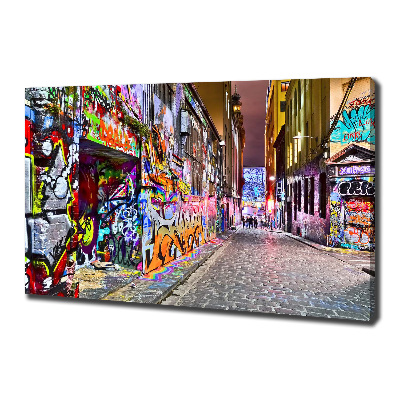 Cuadro canvas con impresión uv duradera horizontal Grafiti colorido