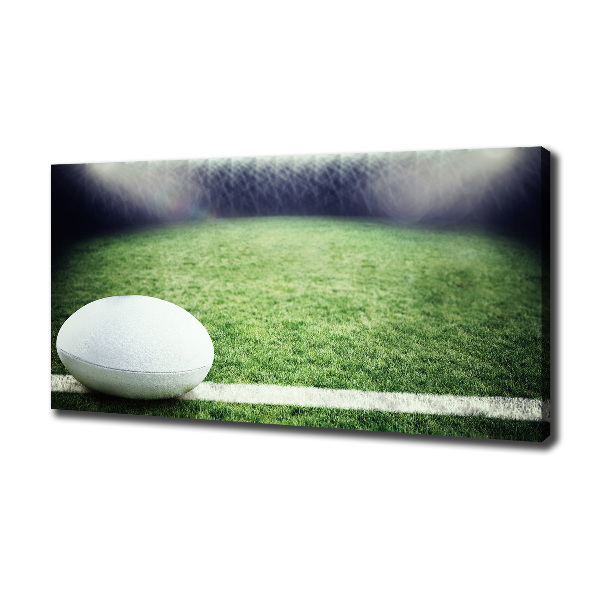 Cuadro canvas con impresión uv duradera horizontal pelota de rugby