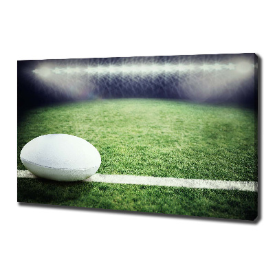 Cuadro canvas con impresión uv duradera horizontal pelota de rugby
