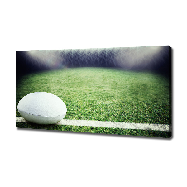 Cuadro canvas con impresión uv duradera horizontal pelota de rugby