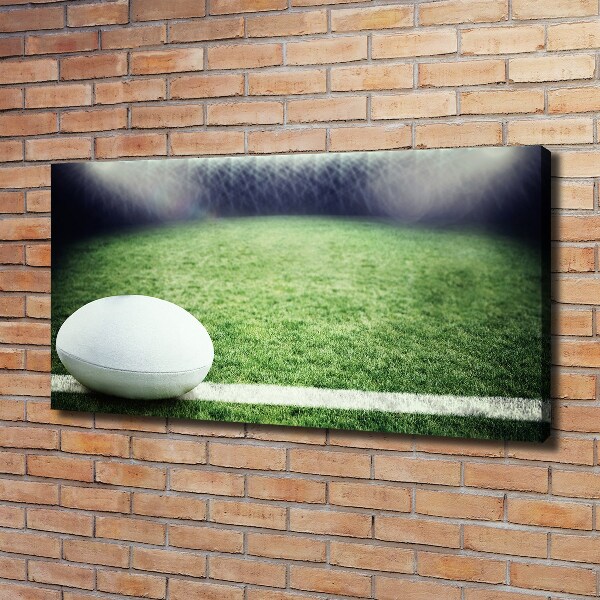 Cuadro canvas con impresión uv duradera horizontal pelota de rugby