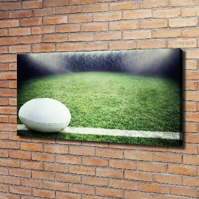 Cuadro canvas con impresión uv duradera horizontal pelota de rugby