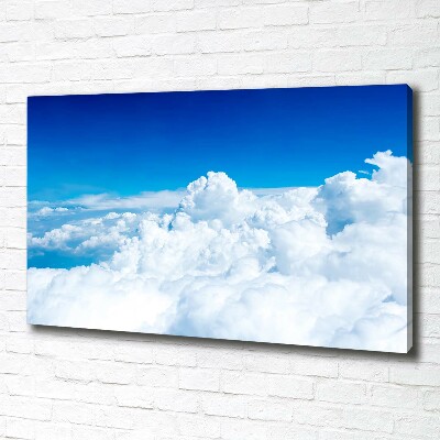 Cuadro canvas moderno de gran formato horizontal Nubes a vista de pájaro