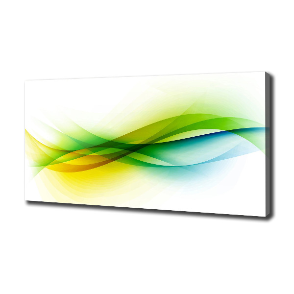 Cuadro canvas moderno de gran formato horizontal Ondas abstractas