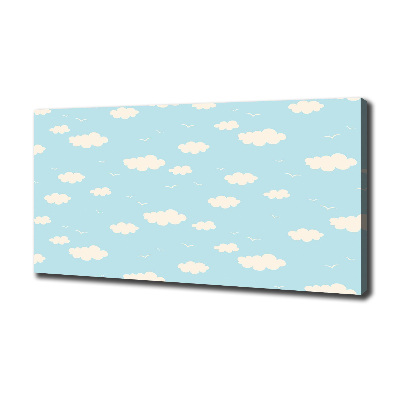 Cuadro canvas con impresión uv duradera horizontal Nubes