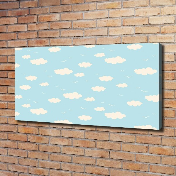 Cuadro canvas con impresión uv duradera horizontal Nubes
