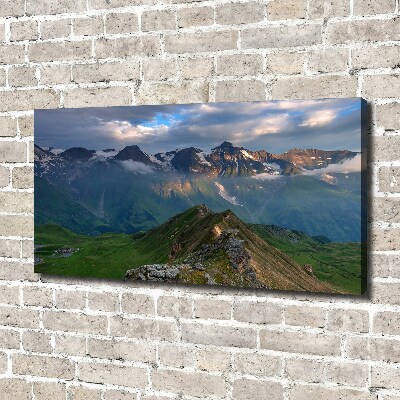 Cuadro canvas con impresión uv duradera horizontal picos de montaña