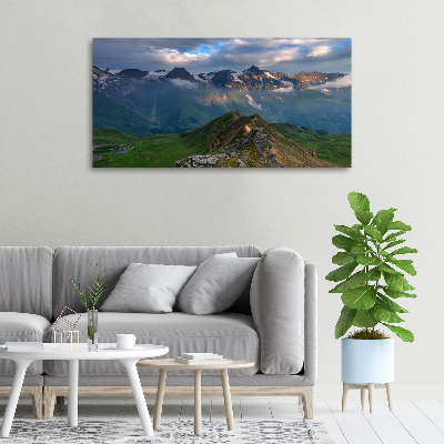 Cuadro canvas con impresión uv duradera horizontal picos de montaña