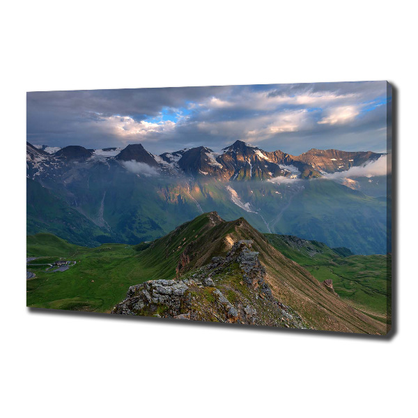 Cuadro canvas con impresión uv duradera horizontal picos de montaña
