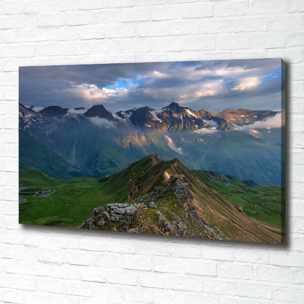 Cuadro canvas con impresión uv duradera horizontal picos de montaña