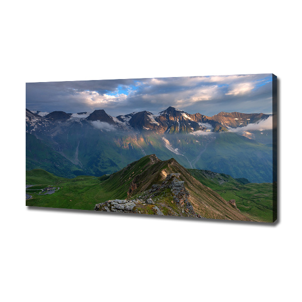 Cuadro canvas con impresión uv duradera horizontal picos de montaña