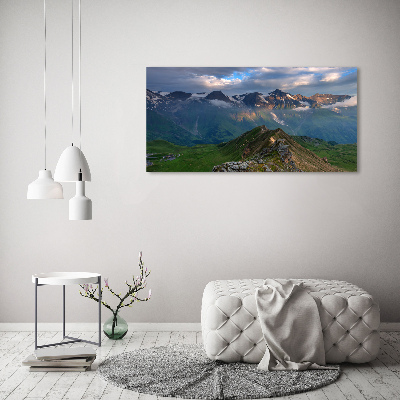 Cuadro canvas con impresión uv duradera horizontal picos de montaña