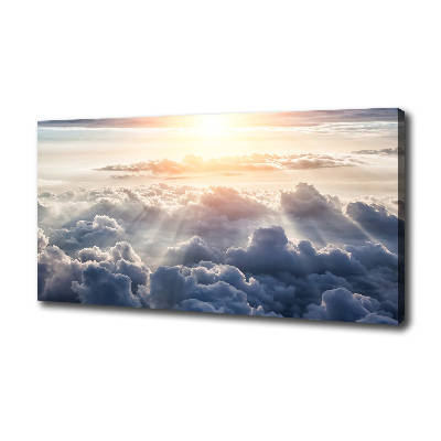 Cuadro canvas con impresión uv duradera horizontal Nubes a vista de pájaro