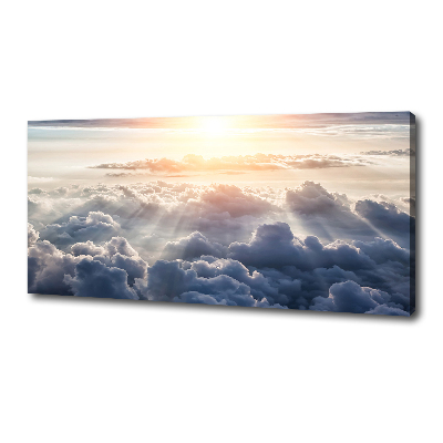 Cuadro canvas con impresión uv duradera horizontal Nubes a vista de pájaro