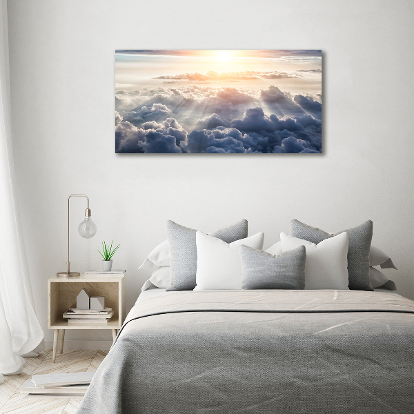 Cuadro canvas con impresión uv duradera horizontal Nubes a vista de pájaro