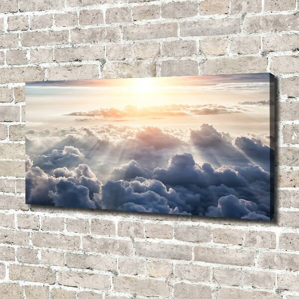 Cuadro canvas con impresión uv duradera horizontal Nubes a vista de pájaro