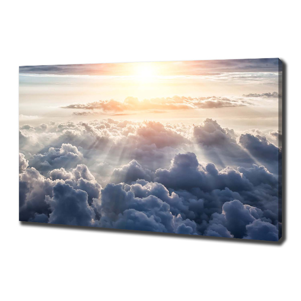 Cuadro canvas con impresión uv duradera horizontal Nubes a vista de pájaro