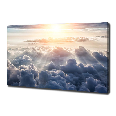 Cuadro canvas con impresión uv duradera horizontal Nubes a vista de pájaro