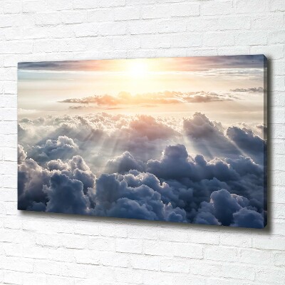 Cuadro canvas con impresión uv duradera horizontal Nubes a vista de pájaro