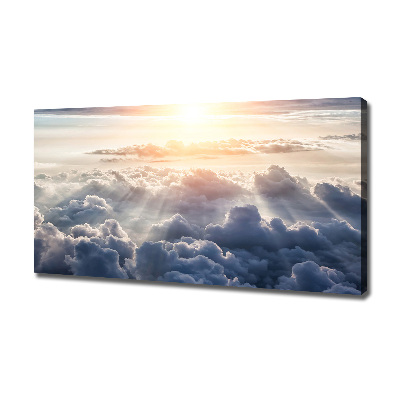 Cuadro canvas con impresión uv duradera horizontal Nubes a vista de pájaro