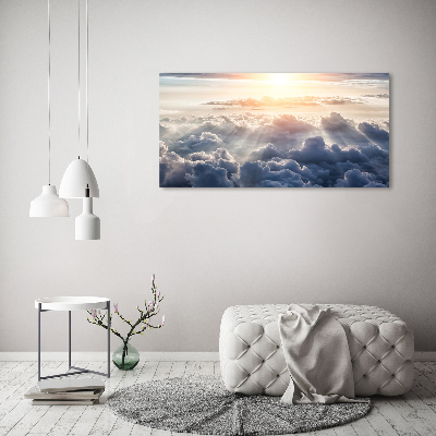 Cuadro canvas con impresión uv duradera horizontal Nubes a vista de pájaro