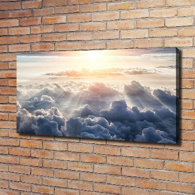 Cuadro canvas con impresión uv duradera horizontal Nubes a vista de pájaro