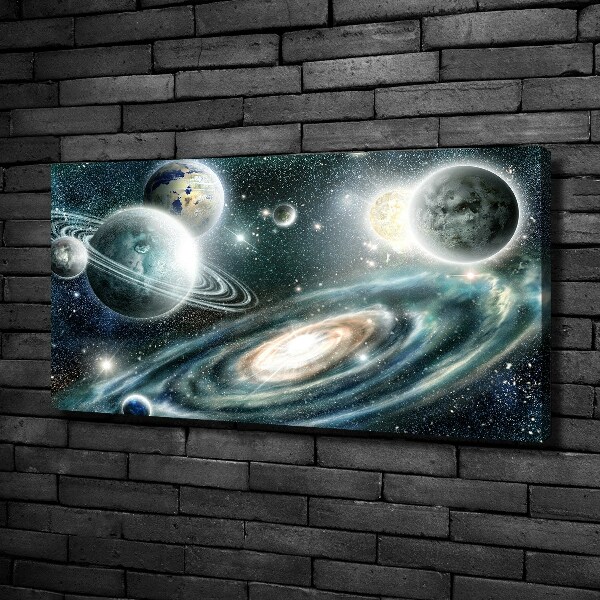 Foto en lienzo con acabado profesional horizontal Sistema solar