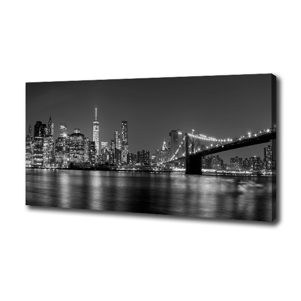 Foto en lienzo con acabado profesional horizontal Manhattan de noche