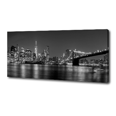 Foto en lienzo con acabado profesional horizontal Manhattan de noche