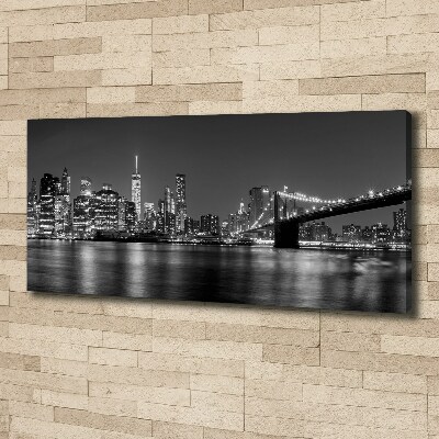 Foto en lienzo con acabado profesional horizontal Manhattan de noche