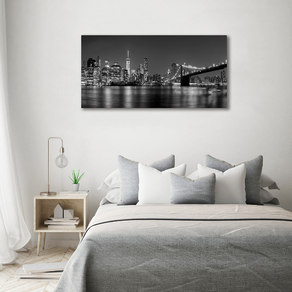 Foto en lienzo con acabado profesional horizontal Manhattan de noche
