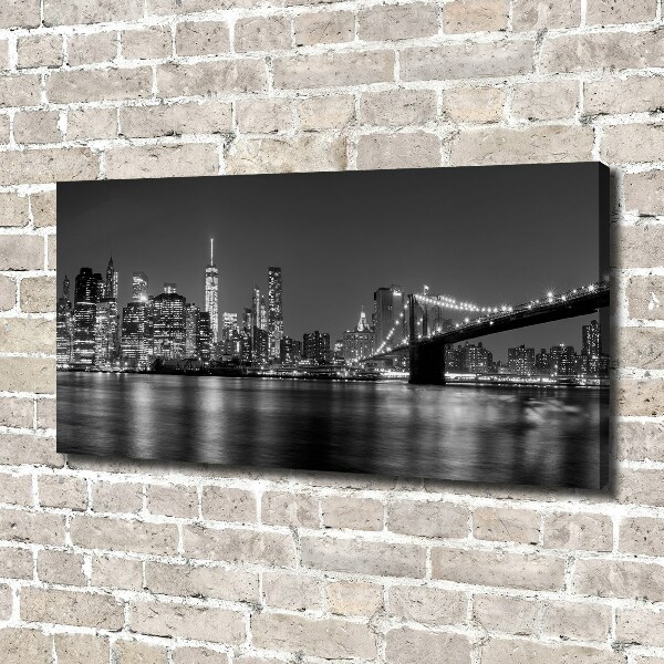 Foto en lienzo con acabado profesional horizontal Manhattan de noche