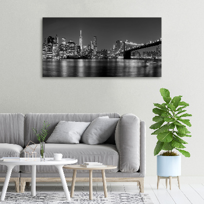 Foto en lienzo con acabado profesional horizontal Manhattan de noche