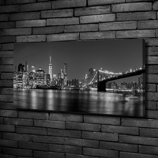 Foto en lienzo con acabado profesional horizontal Manhattan de noche