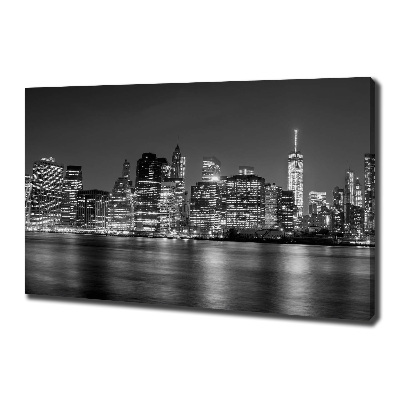 Foto en lienzo con acabado profesional horizontal Manhattan de noche