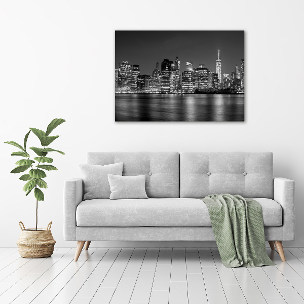 Foto en lienzo con acabado profesional horizontal Manhattan de noche