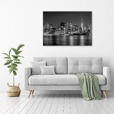 Foto en lienzo con acabado profesional horizontal Manhattan de noche