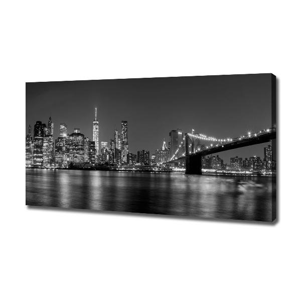 Foto en lienzo con acabado profesional horizontal Manhattan de noche