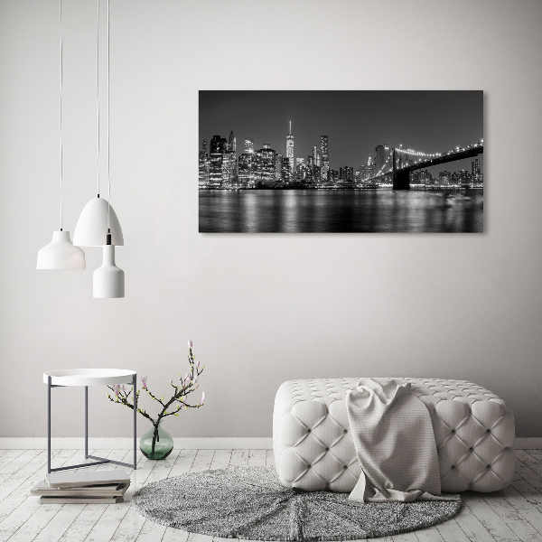 Foto en lienzo con acabado profesional horizontal Manhattan de noche