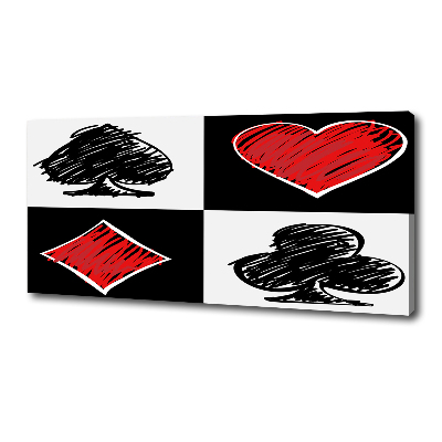 Fotocuadro en lienzo de alta calidad horizontal Palos de cartas