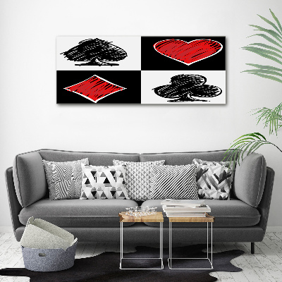 Fotocuadro en lienzo de alta calidad horizontal Palos de cartas