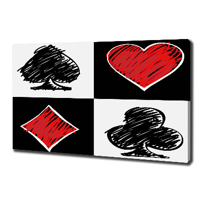 Fotocuadro en lienzo de alta calidad horizontal Palos de cartas