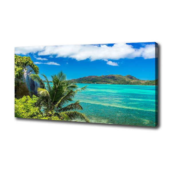 Cuadro canvas con impresión uv duradera horizontal Costa de Seychelles