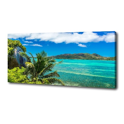 Cuadro canvas con impresión uv duradera horizontal Costa de Seychelles