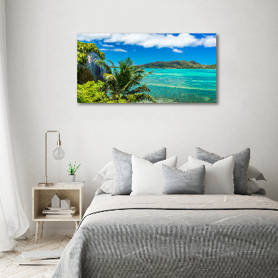 Cuadro canvas con impresión uv duradera horizontal Costa de Seychelles