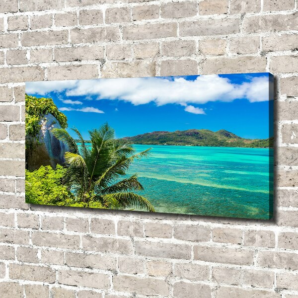 Cuadro canvas con impresión uv duradera horizontal Costa de Seychelles