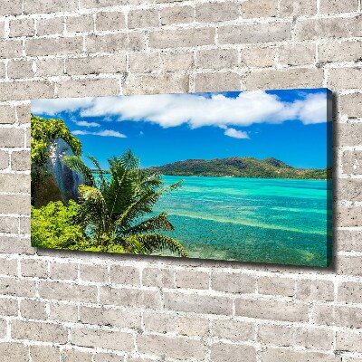 Cuadro canvas con impresión uv duradera horizontal Costa de Seychelles